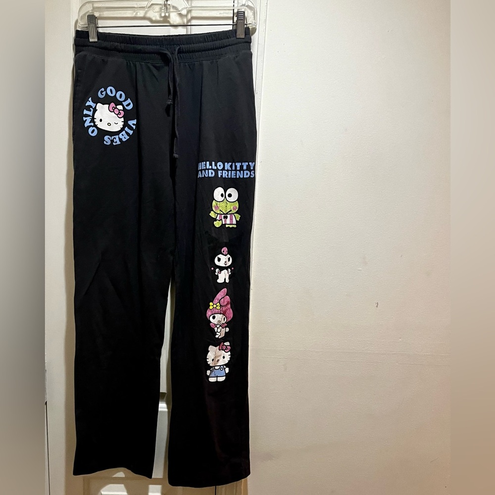 Hello Kitty and Friends Good Vibes Only Black Lounge Pants
